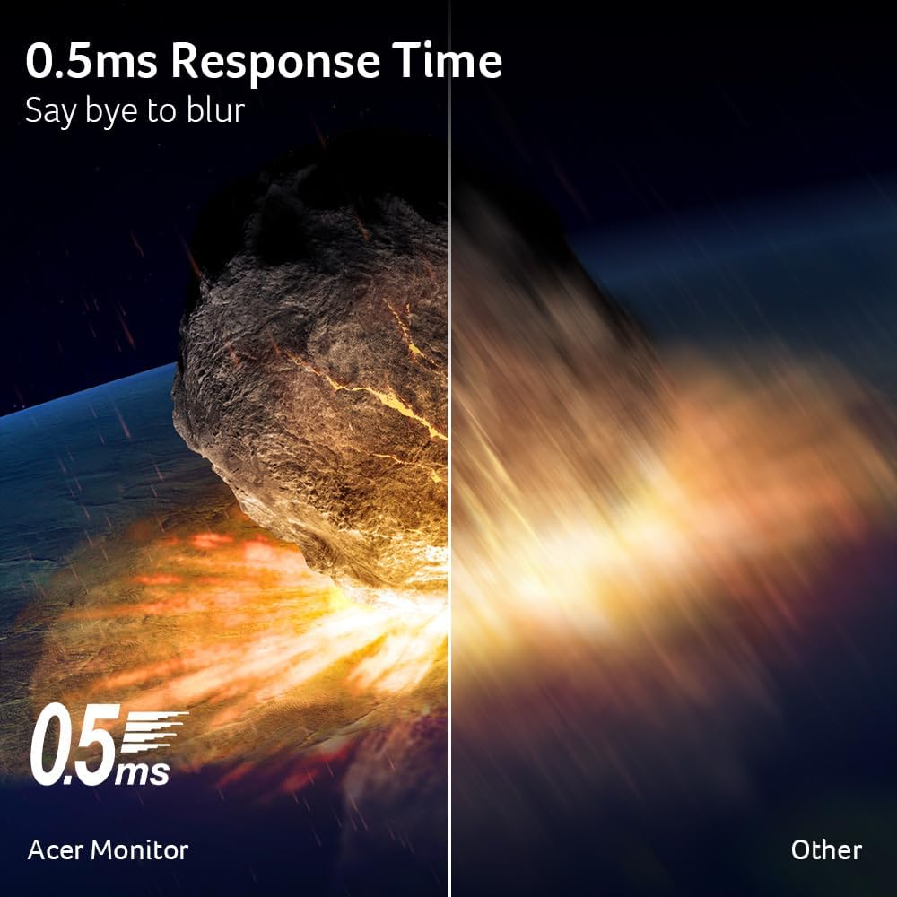 acer Nitro 27' 4K UHD 3840 x 2160 Gaming IPS Monitor | AMD FreeSync Premium | Up to 160Hz Refresh Rate with DFR to FHD 320Hz| Up to 0.5ms | 1 x Display Port 1.4 & 2 x HDMI 2.1 Ports | VG270K V4bmiipx