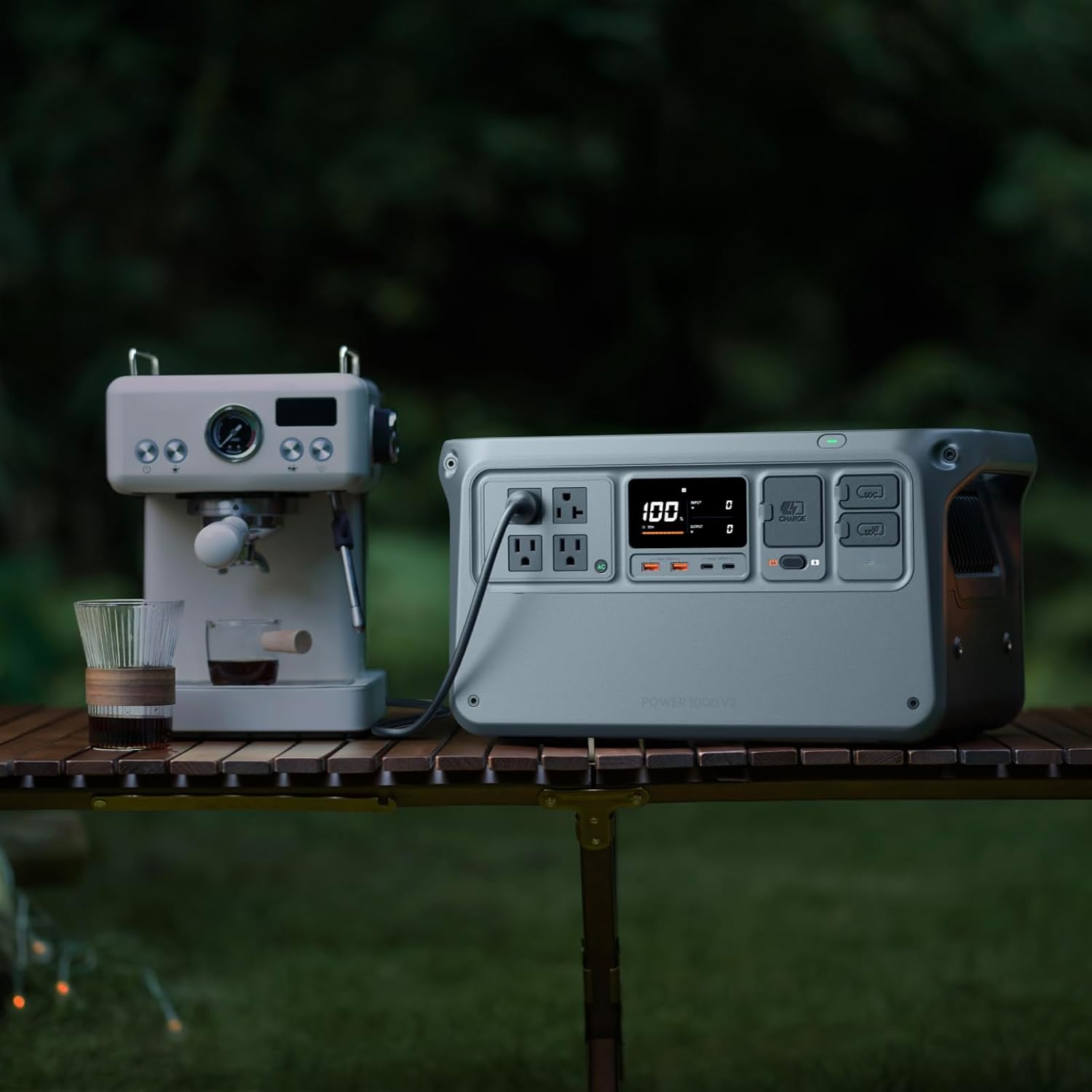 DJI Power 1000 V2 Portable Power Station, 1024Wh LFP Battery, Compact Size, 2600W Stable Output, 0-80% Recharge in 37 Mins, Electric Generator for Home, Camping, RVs, Off-Grid