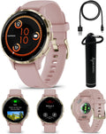 Garmin Venu 3S GPS Smartwatch, AMOLED Display 41 mm Watch, Advanced Health and Fitness Features, Up to 10 Days of Battery, Wheelchair Mode, Sleep Coach, Dust Rose with Power Bank