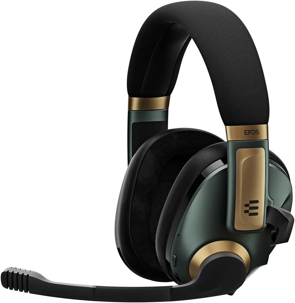 EPOS H3Pro Hybrid Gaming Headset - PC Headphones with Microphone - Noise-Cancellation, Adjustable, Smart Button Audio Mixing, Bluetooth, Gaming Suite, Surround Sound - Racing Green