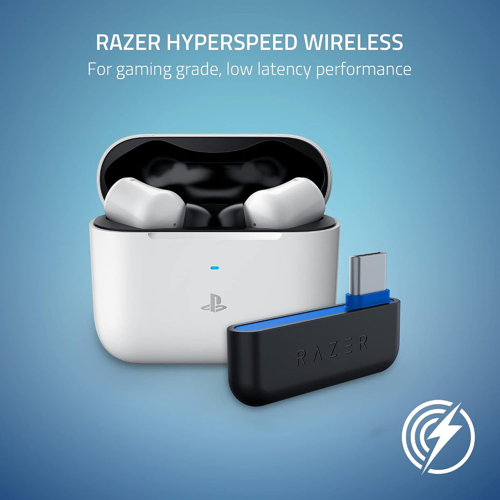 Razer Hammerhead HyperSpeed Wireless Multi-Platform Gaming Earbuds for PlayStation 5 / PS5, PC, Mobile: ANC - Noise Cancelling Mic - Bluetooth 5.2 - RGB Chroma - 30 Hr Battery