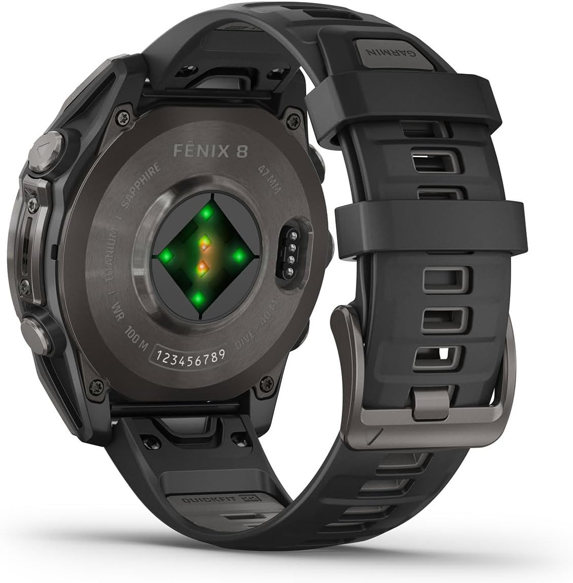 Garmin Fenix 8 AMOLED Sapphire (47mm, Carbon Gray DLC Titanium) Multisport GPS Smartwatch Gift Box Bundle - 1.4' Touchscreen, LED Flashlight with PlayBetter Charger, Screens, Adapter, Case