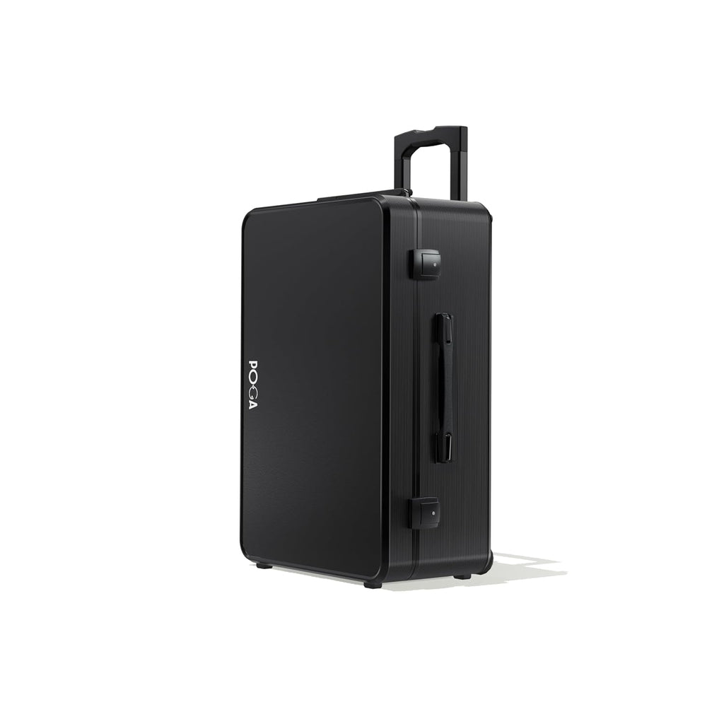 POGA SLY compatible with Xbox Series X Premium Portable Console Travel Case included Trolley and 24'' AOC Gaming Monitor, Black