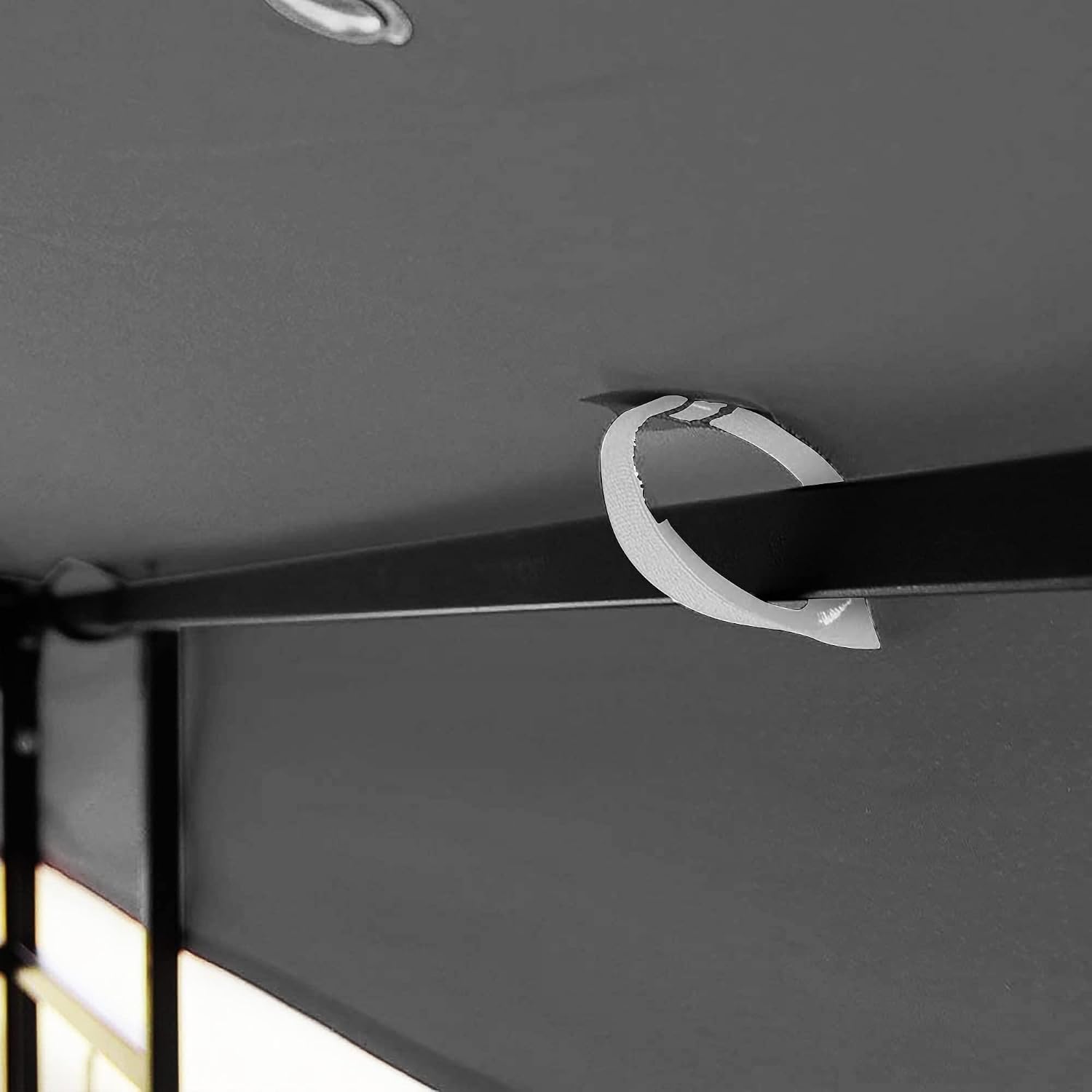 10x10 Ft Gazebo Canopy Replacement Cover, Double Tiered Gazebo Replacement Top (Grey)