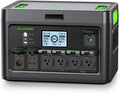 Portable Power Station 2400W Solar Generator, 1843.2Wh UPS Home Battery Backup, LiFePO4 Battery Supply with 12 Outlets(2400W AC Outlets,4800W Peak), USB-C PD100W, 2Hrs Quick Charge, RV Camping
