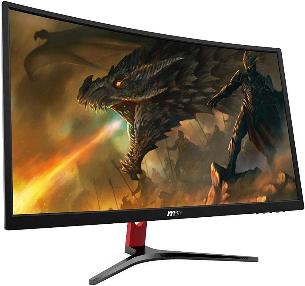 msi Full HD FreeSync Gaming Monitor 24' Curved Non-Glare 1ms LED Wide Screen 1920 x 1080 144Hz Refresh Rate (Optix G24C)