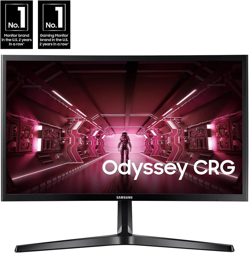 SAMSUNG 24-Inch CRG5 144Hz Curved Gaming Monitor (LC24RG50FQNXZA) â€' Computer Monitor, 1920 x 1080p Resolution, 4ms Response, FreeSync, Game Mode, HDMI