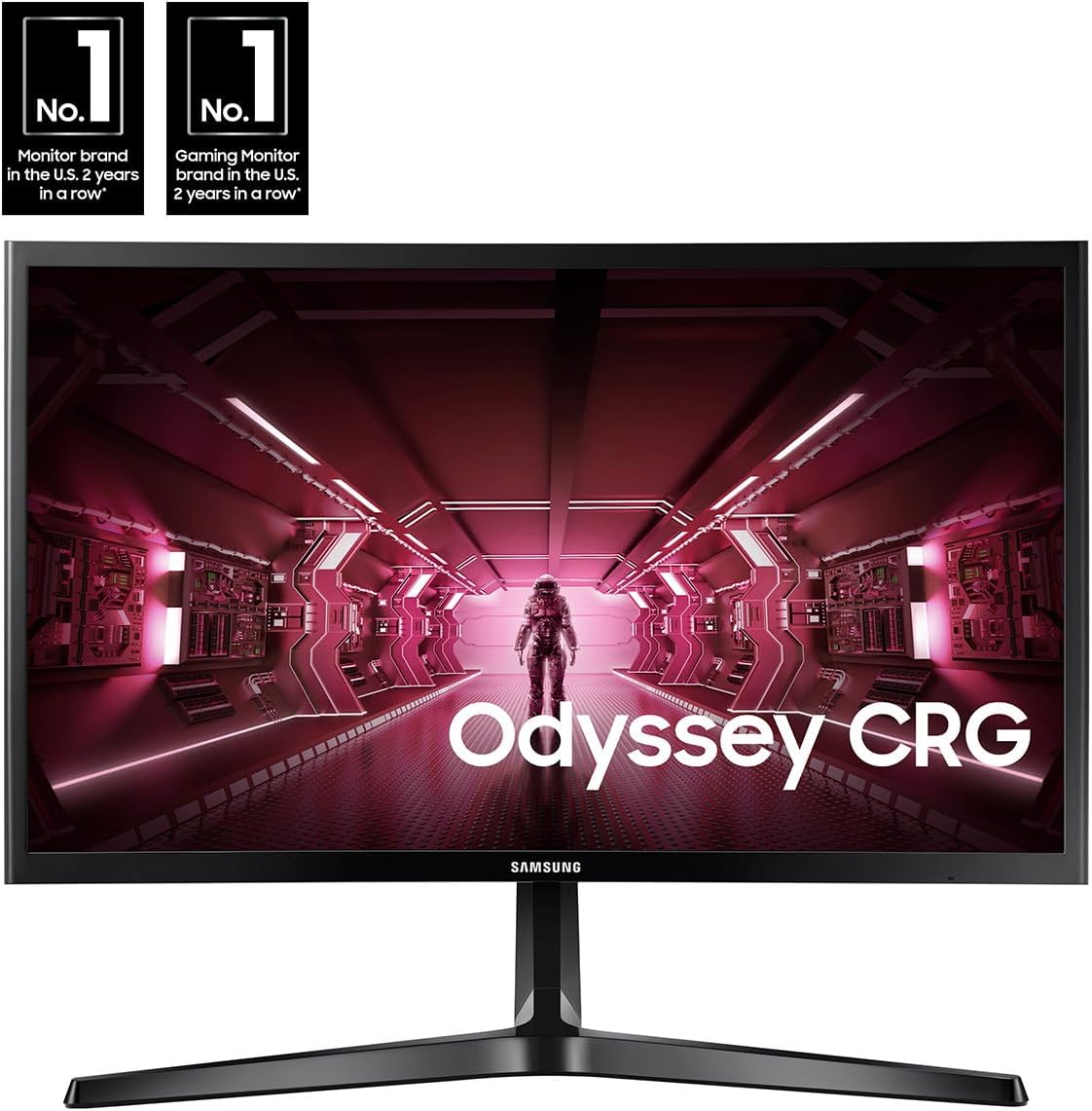 SAMSUNG 24-Inch CRG5 144Hz Curved Gaming Monitor (LC24RG50FQNXZA) â€' Computer Monitor, 1920 x 1080p Resolution, 4ms Response, FreeSync, Game Mode, HDMI