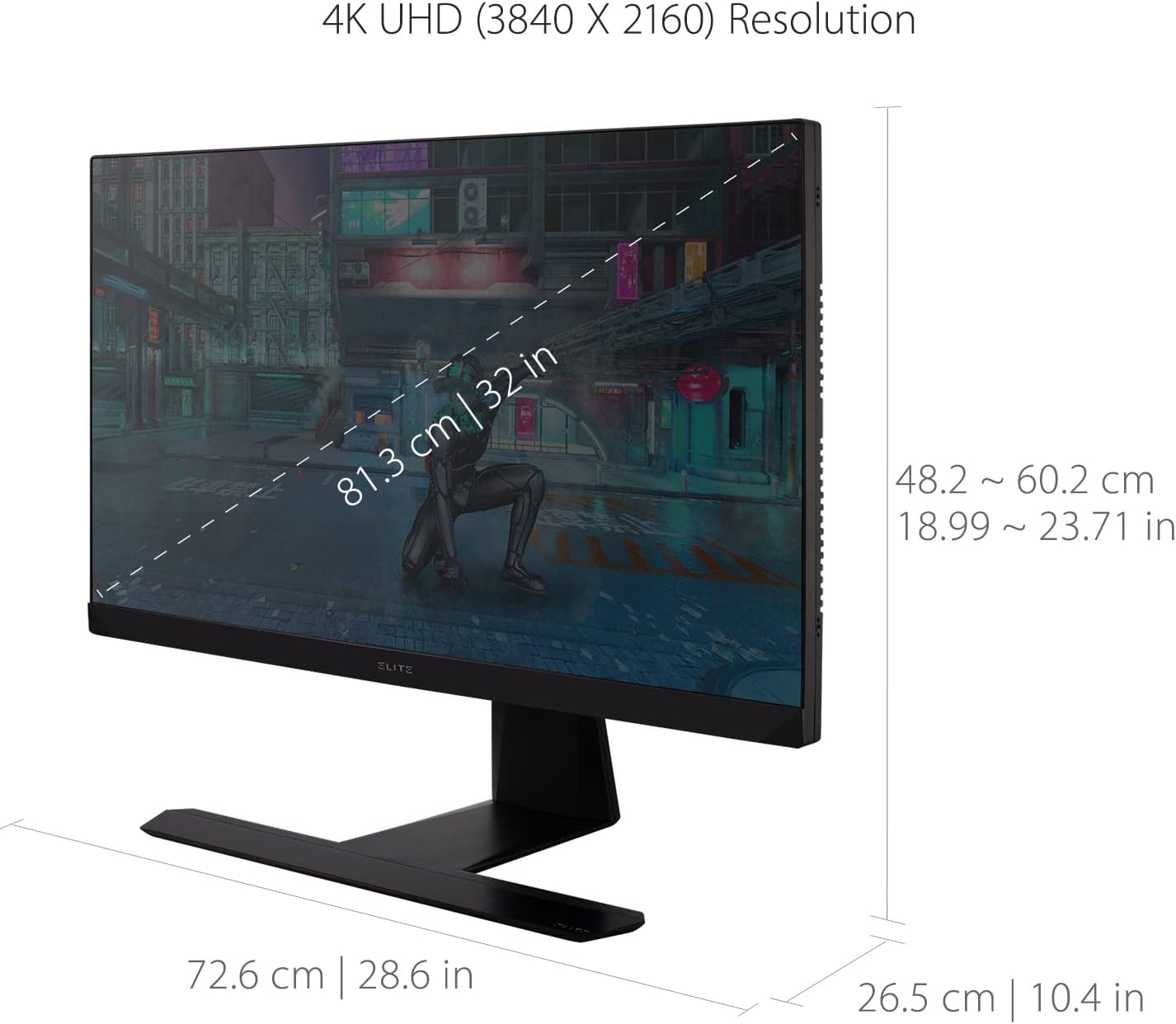 ViewSonic XG321UG 32 Inch 4K IPS 144Hz Gaming Monitor G-Sync Ultimate, Mini LED, Nvidia Reflex, HDR1400, Advanced Ergonomics, HDMI and DP