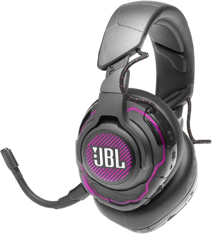JBL Quantum One - USB wired over-ear professional gaming headset with head-tracking enhanced JBL QuantumSPHERE 360, Active noise cancelling and Hi-Res certified sound (Black)