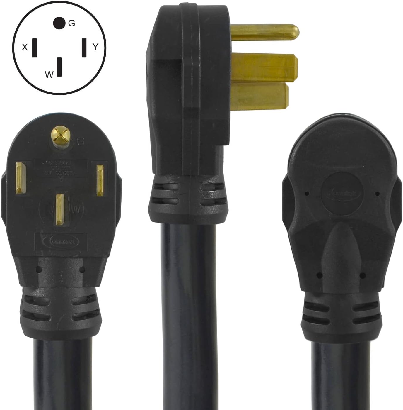 Conntek 1450SS2-25 50 Amp Temp Power Generator Cord, 25-Feet, Black
