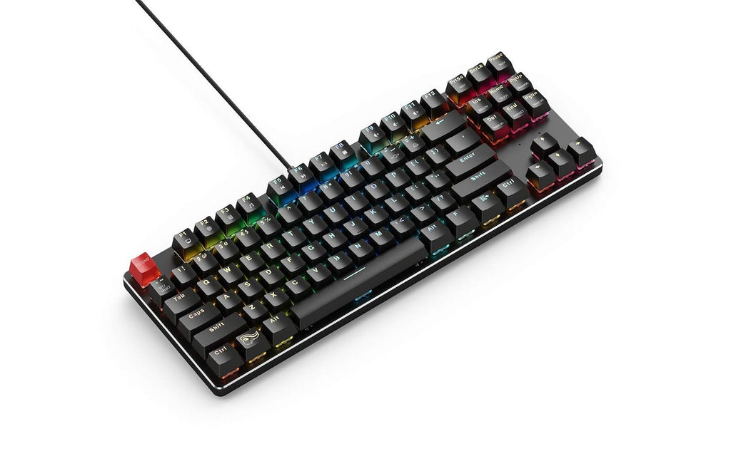 GLORIOUS Custom Gaming Keyboard - GMMK 85% Percent TKL - USB C Wired Mechanical Keyboard - RGB Hot Swappable Switches & Keycaps - Black Metal Top Plate