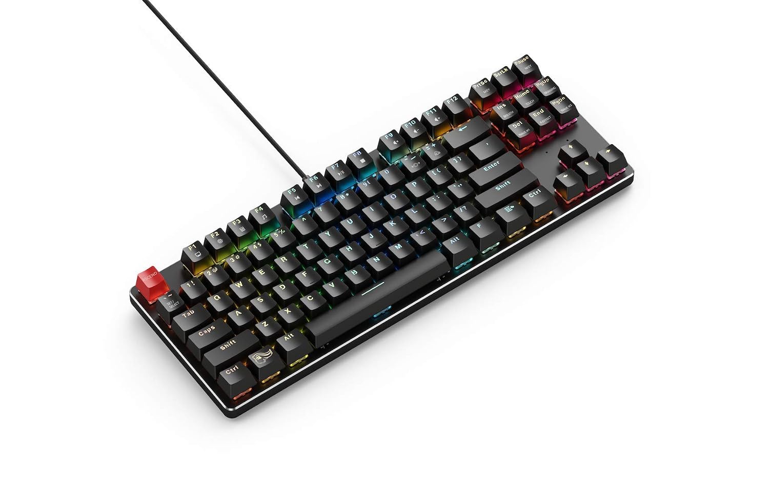GLORIOUS Custom Gaming Keyboard - GMMK 85% Percent TKL - USB C Wired Mechanical Keyboard - RGB Hot Swappable Switches & Keycaps - Black Metal Top Plate