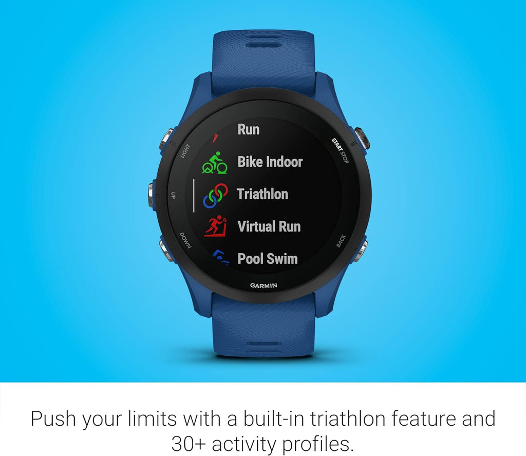 Garmin Forerunner® 255, GPS Running Smartwatch, Advanced Insights, Long-Lasting Battery, Tidal Blue