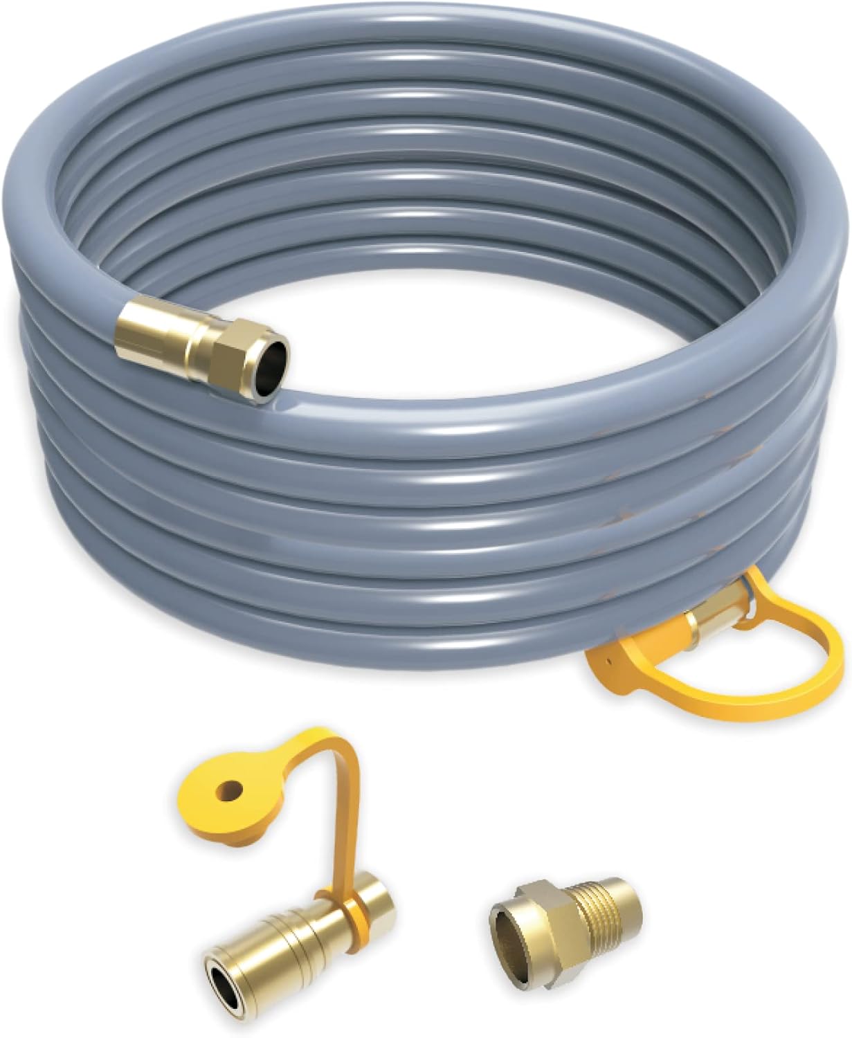 Firman 1815 Natural Gas 25' Extension Hose, 1/2' Quick Connect Hose Kit with Storage Strap – Weather-Proof NG Line for all Tri-Fuel Generators (Except T12071)