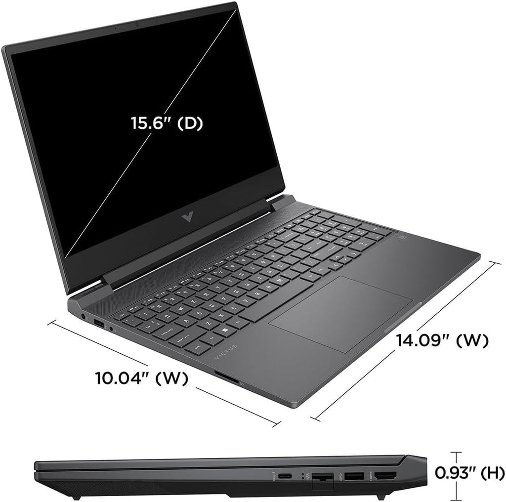HP Victus 15.6' 144Hz FHD Gaming Laptop,AMD Ryzen 5 7535HS,32GB DDR5 RAM,2TB SSD,AMD Radeon RX 6550M,Beats RTX 2050,Backlit Keyboard,Windows11 Pro, Mica Silver