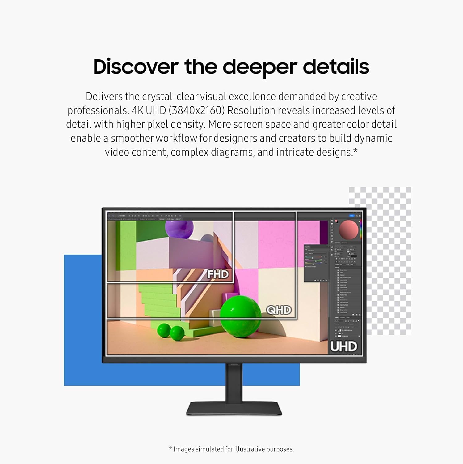 SAMSUNG 27' ViewFinity S8 (S80D) Series 4K UHD High Resolution Computer Monitor, HDR10, Multiple Ports w/ HDMI, DisplayPort, USB-A, Height Adjustable Stand, LS27D806EANXGO, 2024, 3Yr Warranty