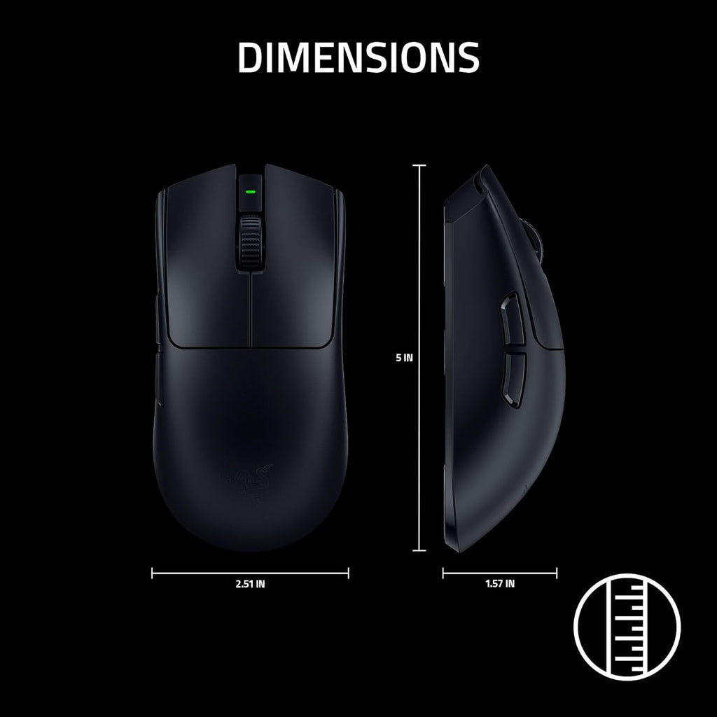 Razer Viper V3 Pro Wireless Esports Gaming Mouse: Symmetrical - 54g Lightweight - 8K Polling - 35K DPI Optical Sensor - Gen3 Optical Switches - 8 Programmable Buttons - 95 Hr Battery - Black