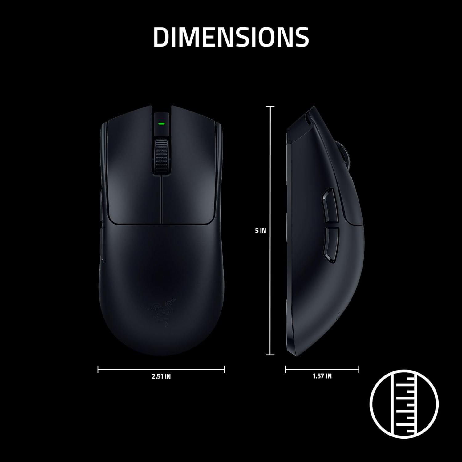 Razer Viper V3 Pro Wireless Esports Gaming Mouse: Symmetrical - 54g Lightweight - 8K Polling - 35K DPI Optical Sensor - Gen3 Optical Switches - 8 Programmable Buttons - 95 Hr Battery - Black