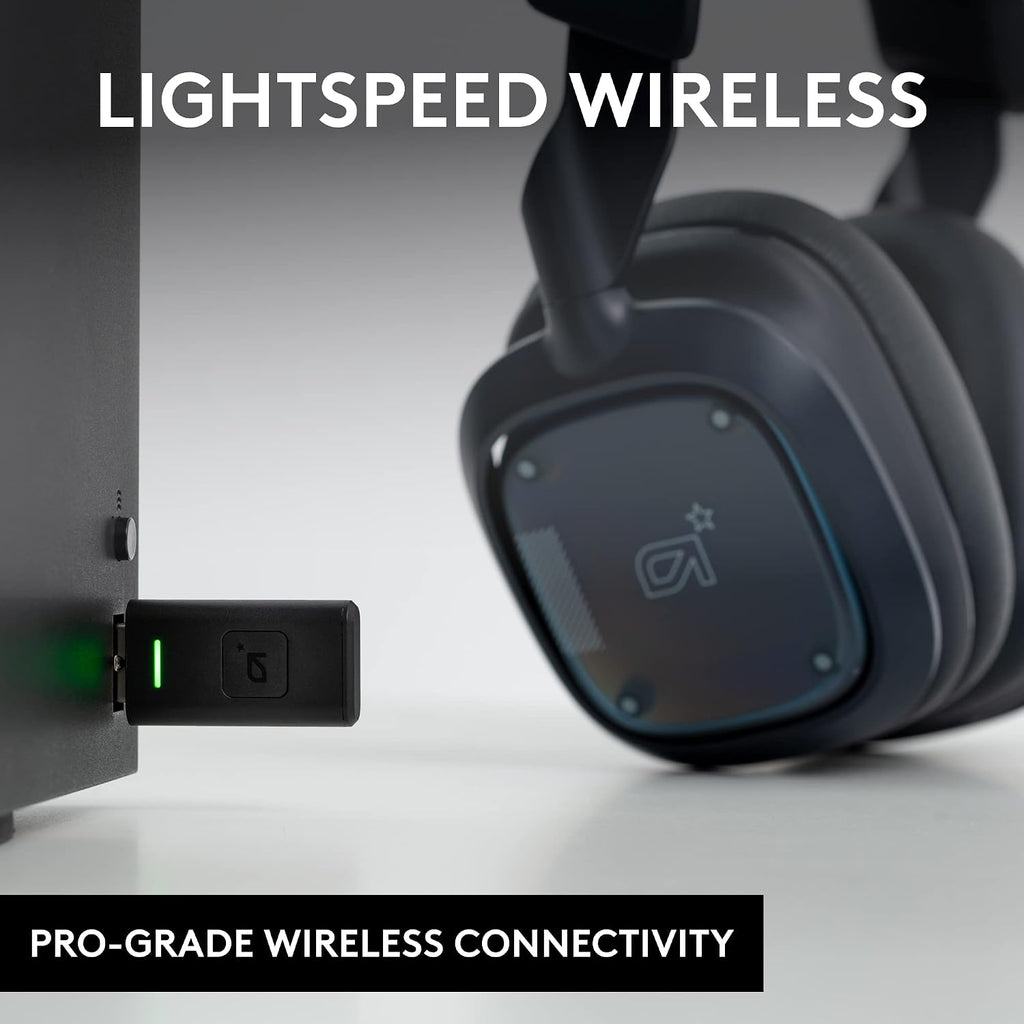 Logitech G Astro A30 Lightspeed Wireless Gaming Headset, Bluetooth Enabled, Dolby Atmos, Detachable Boom, 27h Battery, USBC Charging, for PS5, PS4, Xbox, Nintendo Switch, PC, Android - Blue (Renewed)