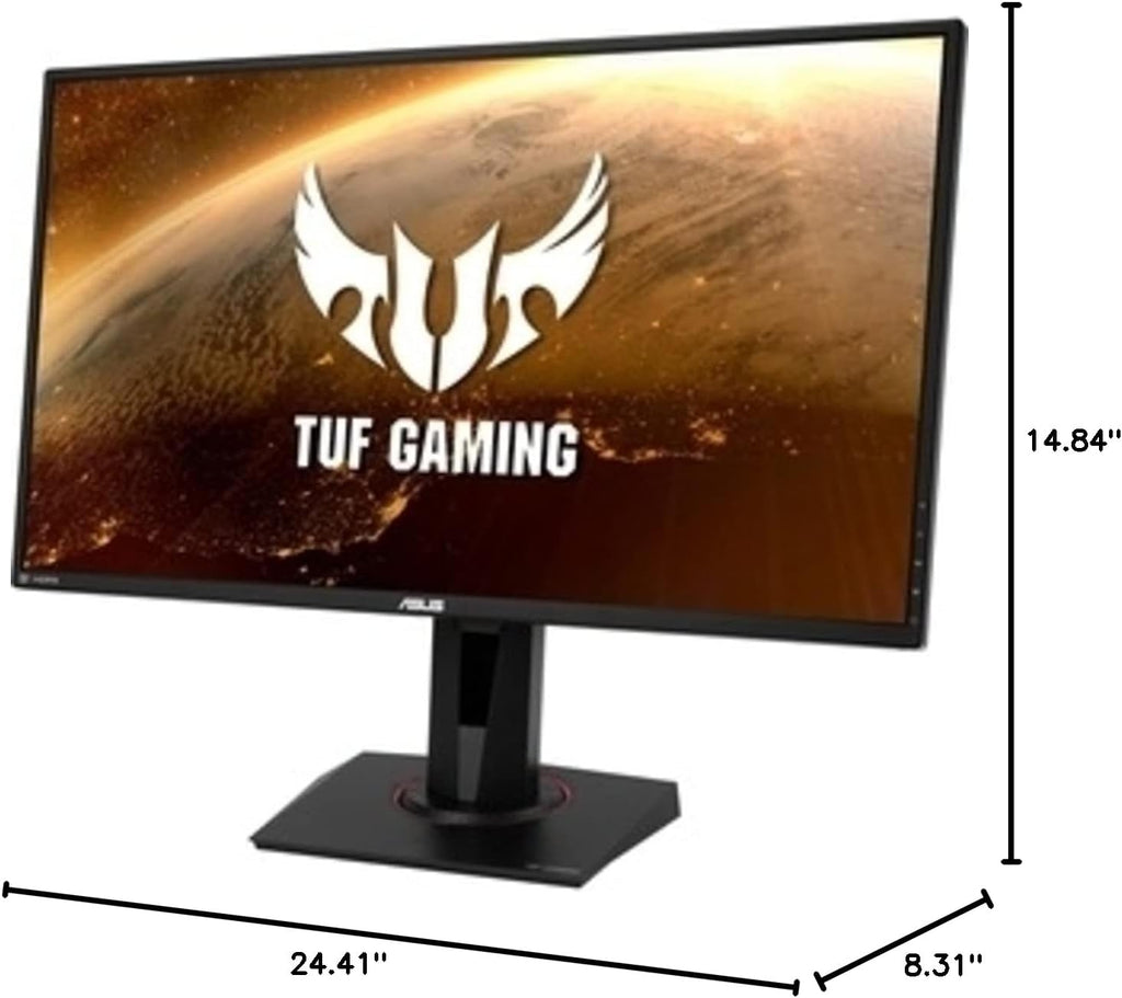 ASUS TUF Gaming 27' 2K HDR Gaming Monitor (VG27BQ) - QHD (2560 x 1440), 165Hz (Supports 144Hz), 0.4ms, Extreme Low Motion Blur, Speaker, G-SYNC Compatible, VESA Mountable, DisplayPort, HDMI,Black