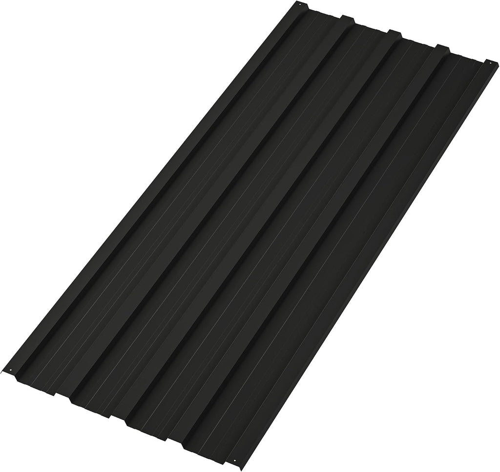 Roof Panels 20 pcs L42.52×W16.77 inch Galvanized Steel, Metal Corrugated Tin Roofing Panels Gazebo Top Cover Heavy Duty Roof Replacement for Patio Outdoor Garden, Black