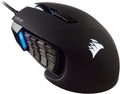 Corsair Scimitar Pro RGB Optical MMO Gaming Mouse (16,000 DPI Optical Sensor, 12 Programmable Side Buttons, 4-Zone RGB Multicolour Lighting, On-Board Storage) - Black