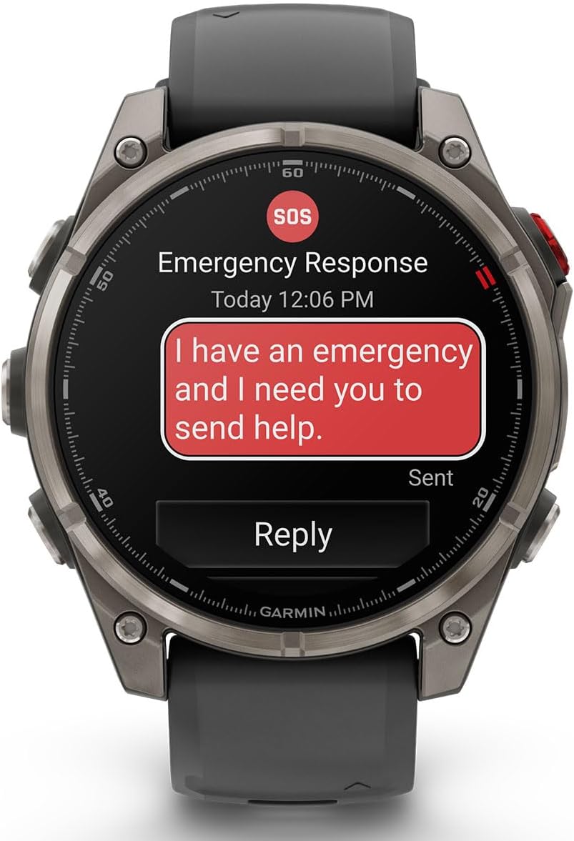 PlayBetter Garmin Fenix 8 Pro AMOLED Sapphire (47mm, Titanium/Graphite) Multisport GPS Smartwatch Bundle - 1.4' Touchscreen, inReach Technology Portable Charger & Screen Protectors