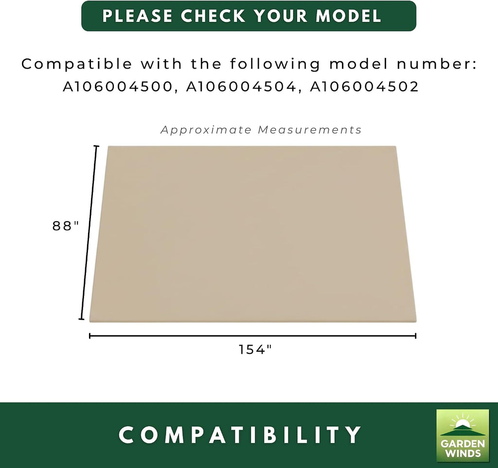 Garden Winds Heavy Duty Reinforced Replacement Canopy Top Cover Compatible with The Wilson & Fisher A106004500, A106004504, A106004502, A106004510 Capilano Pergola Gazebo - Classic Sand, Riplock 500