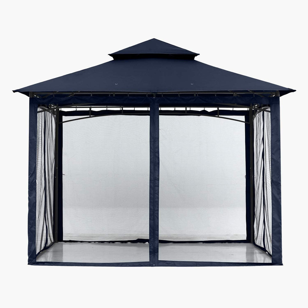 ABCCANOPY Gazebos for Patios 8x8 - Outdoor Steel Frame Gazebo with Mosquito Netting for Lawn Backyard Garden Deck (Navy Blue)