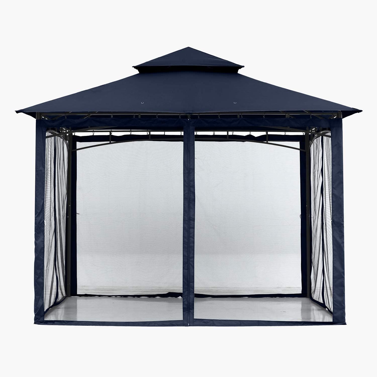 ABCCANOPY Gazebos for Patios 8x8 - Outdoor Steel Frame Gazebo with Mosquito Netting for Lawn Backyard Garden Deck (Navy Blue)