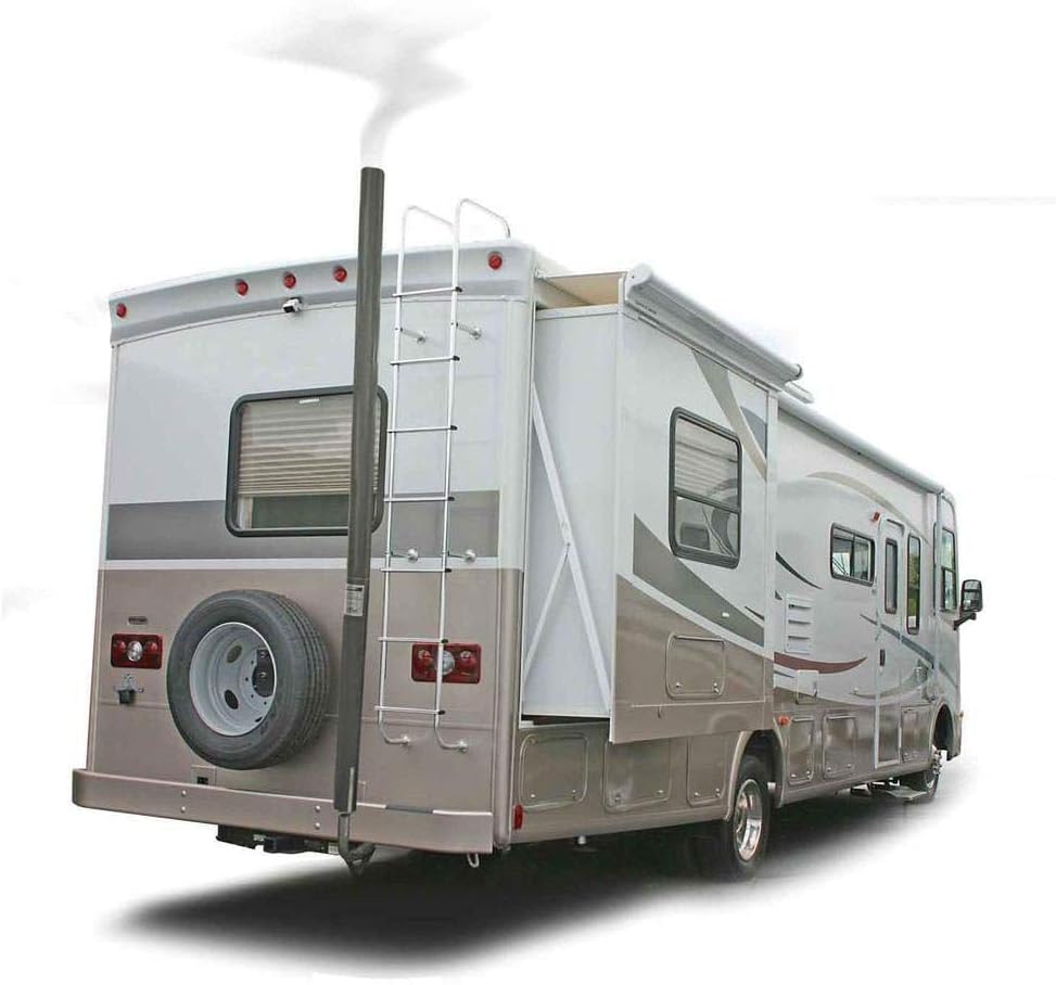 Camco Gen-Turi RV Generator Exhaust Venting System - Directs Generator Exhaust Above The Roof Line for Improved Air Quality While Camping - Designed for Easy Install and Disconnection (44461)