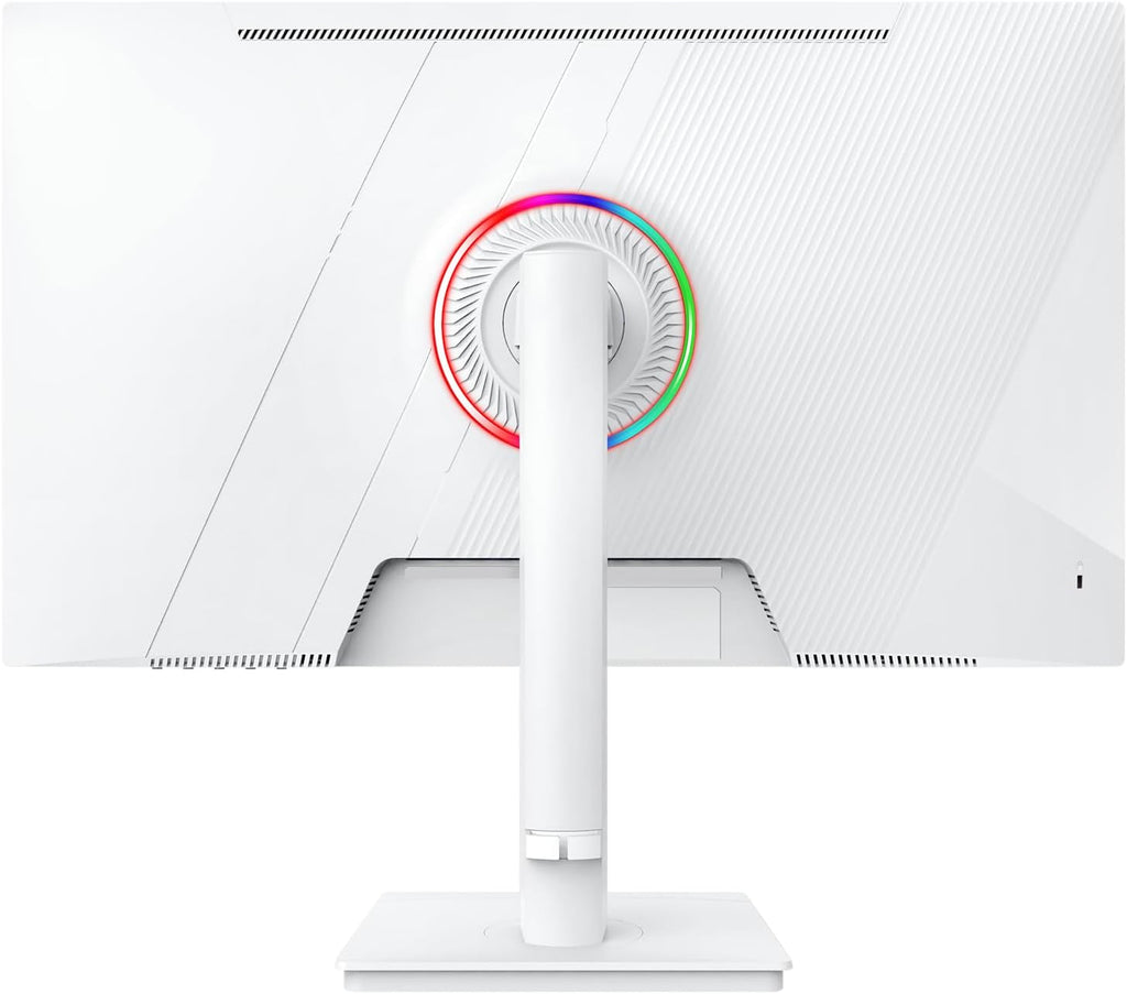 CRUA 27' Gaming Monitor, 144Hz 4K UHD(3840*2160P) IPS Screen, Supports Height/Pivot/Rotating/Tilt Adjustable Vertical Monitor, AMD Freesync, 120% sRGB, Built-in Speakers, Wall Mountable Installs-White
