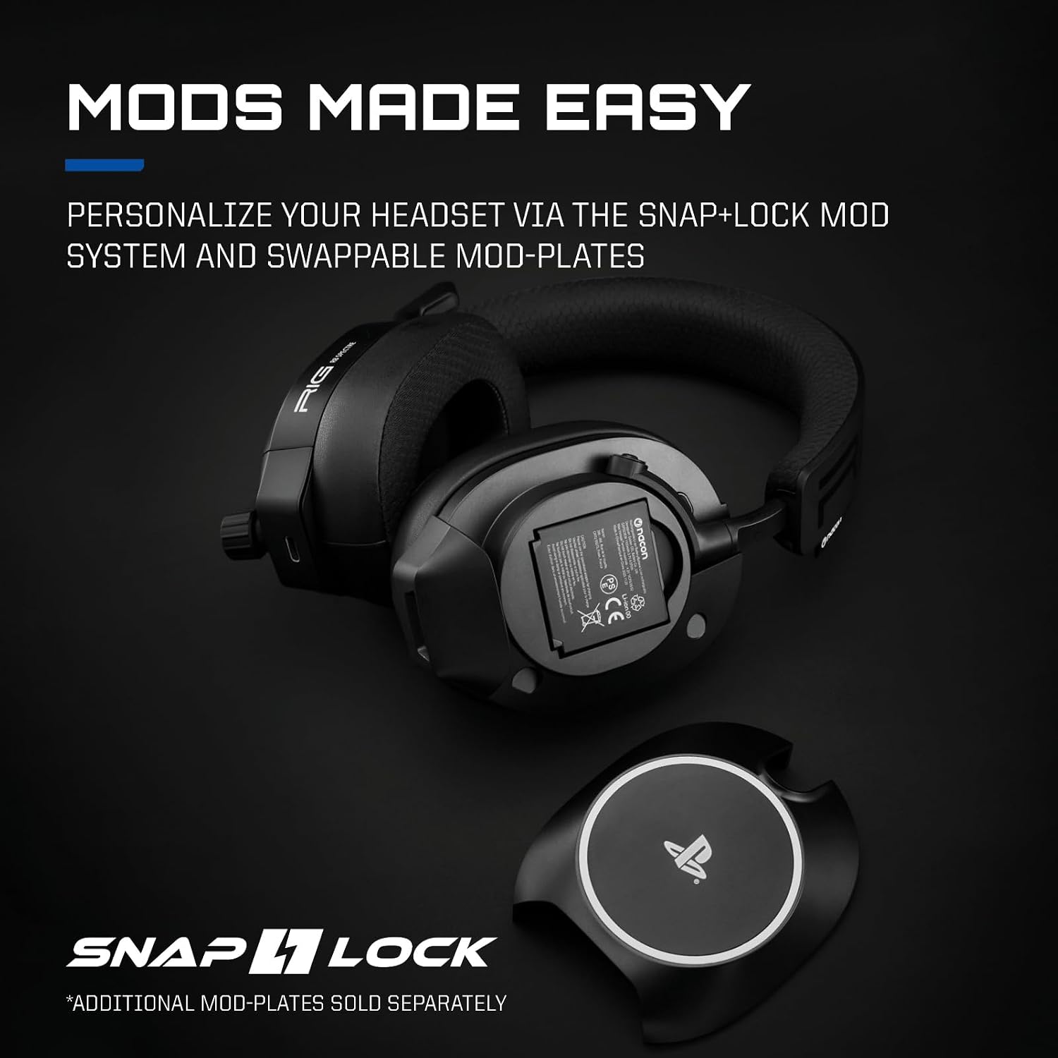 RIG R8 SPECTRE PRO HS Wireless Gaming Headset for PlayStation, PS5, PS4, PC, Mobile; Graphene Drivers, 3D Audio, Noise-Canceling Mic, Dual Wireless 2.4GHz / Bluetooth, 60-Hr Battery, RGB Charging Base