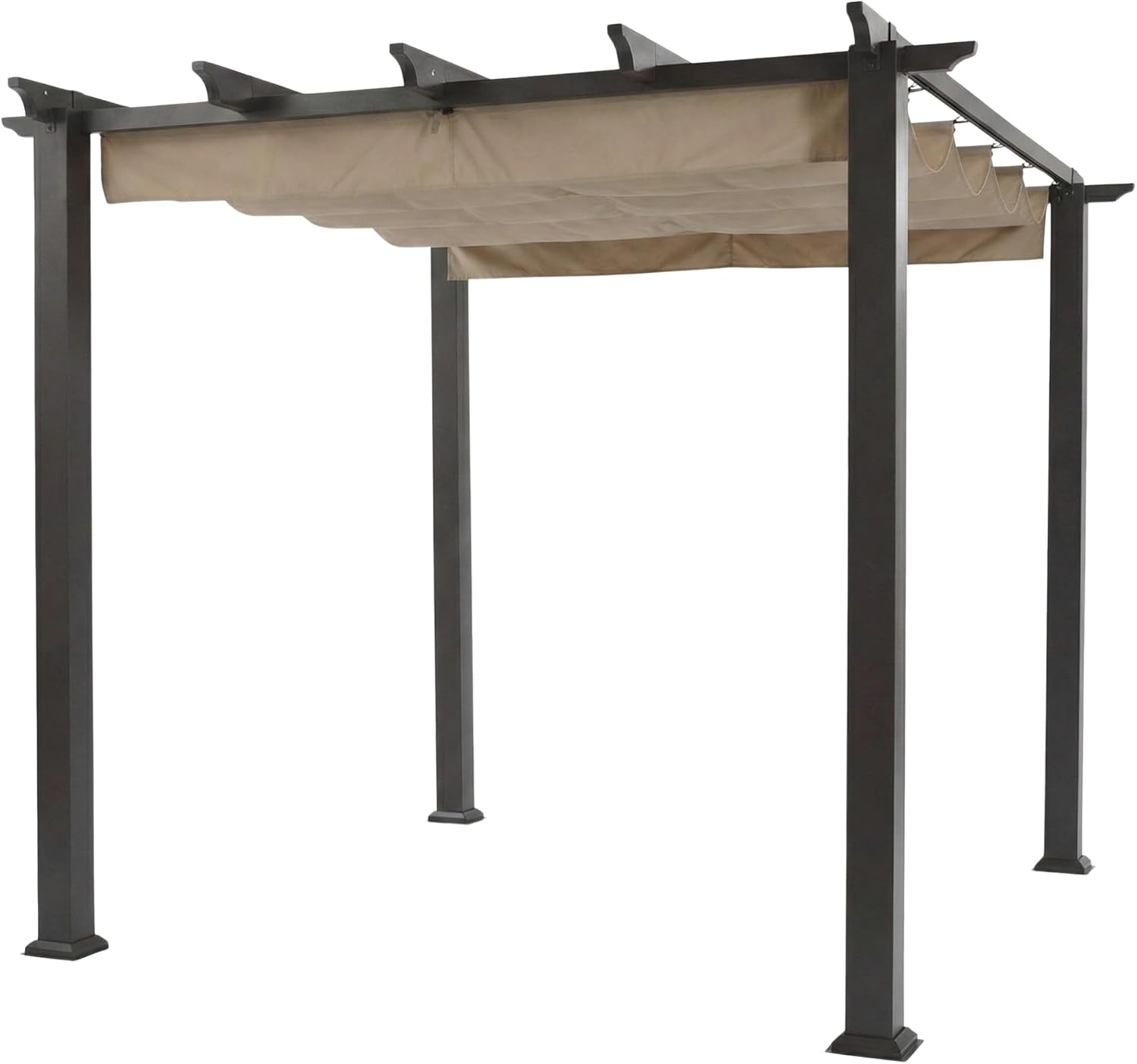 Garden Winds Reinforced RipLock 350 Replacement Canopy Top Cover Compatible with BHG, Meritmoor 9' x 9' Pergola Models BH19-092-099-45, BH17-092-099-59 - Beige