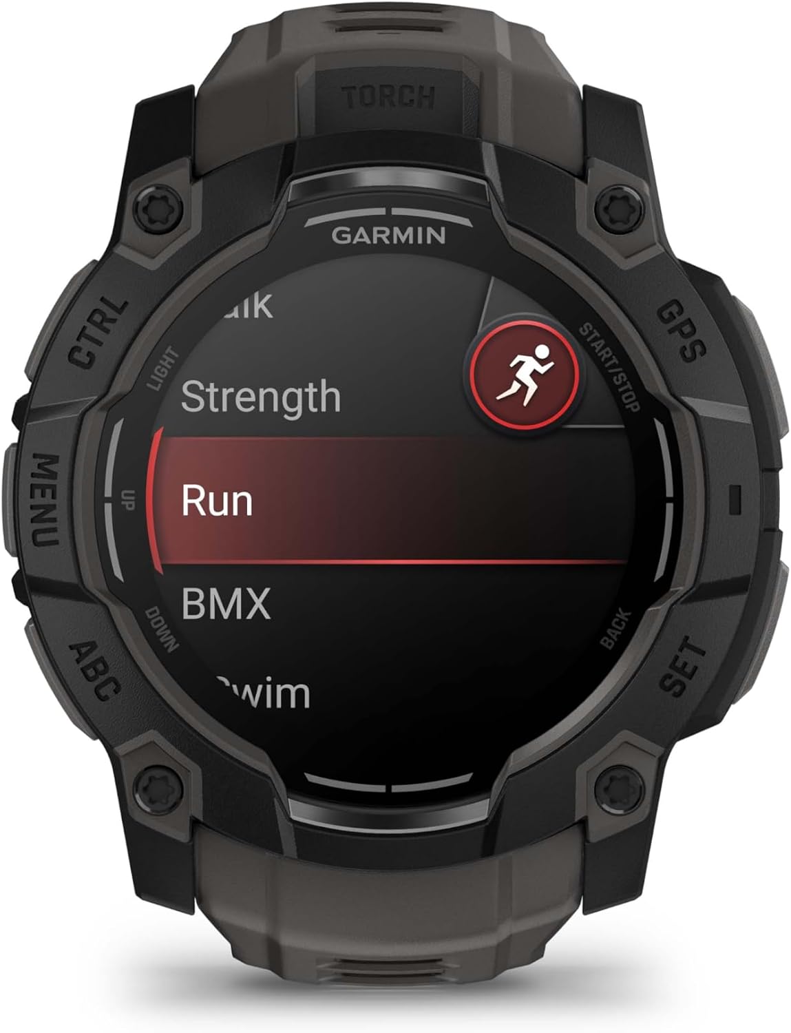 Garmin Instinct 3 50 mm, AMOLED Display, Rugged Outdoor GPS Smartwatch, Metal-Reinforced Bezel, Built-in Flashlight, Up to 18 Days of Battery Life, Black with Charcoal Band Bundle