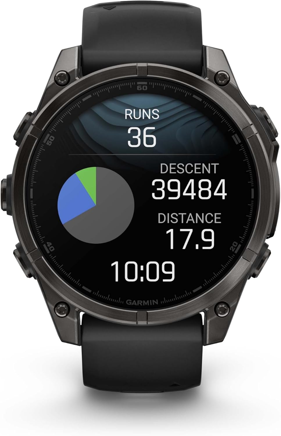 Garmin Fenix 8 – 47 mm, AMOLED Sapphire Multisport GPS Smartwatch,Carbon Gray DLC Titanium with Black/Pebble Gray Silicone, Built-in LED Flashlight Black Earbuds Bundle