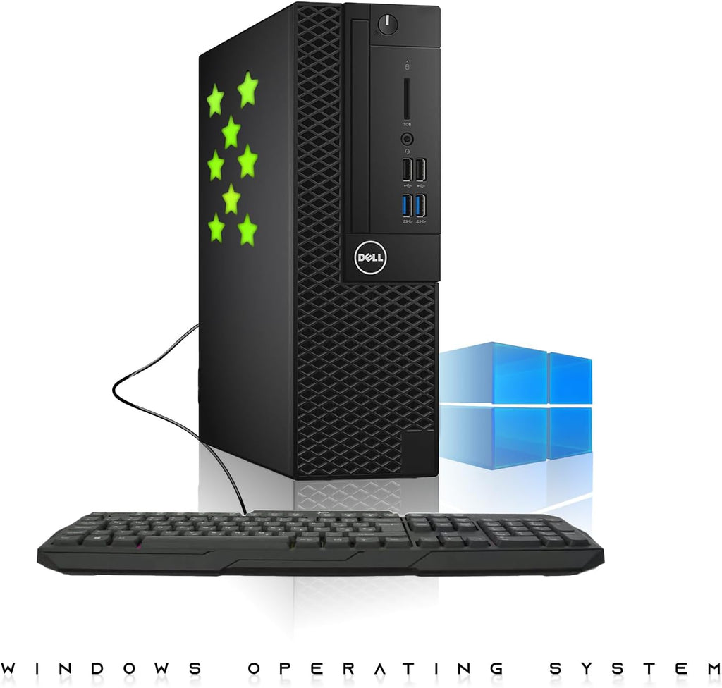 Dell Desktop PC Gaming Bundle - Core i7, 16GB RAM, 1TB SSD, 27-inch Curved Monitor, AMD RX 550, RGB Keyboard with AI-Enhanced Copilot Key and Mouse, RGB Headphone, Webcam, Wi-Fi, Win 11 Pro (Renewed)