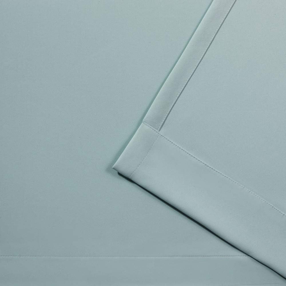 Exclusive Home Curtains Sateen Curtain Seafoam Room Darkening | 52'x84' | Grommet Top | Blackout | Pack of 12