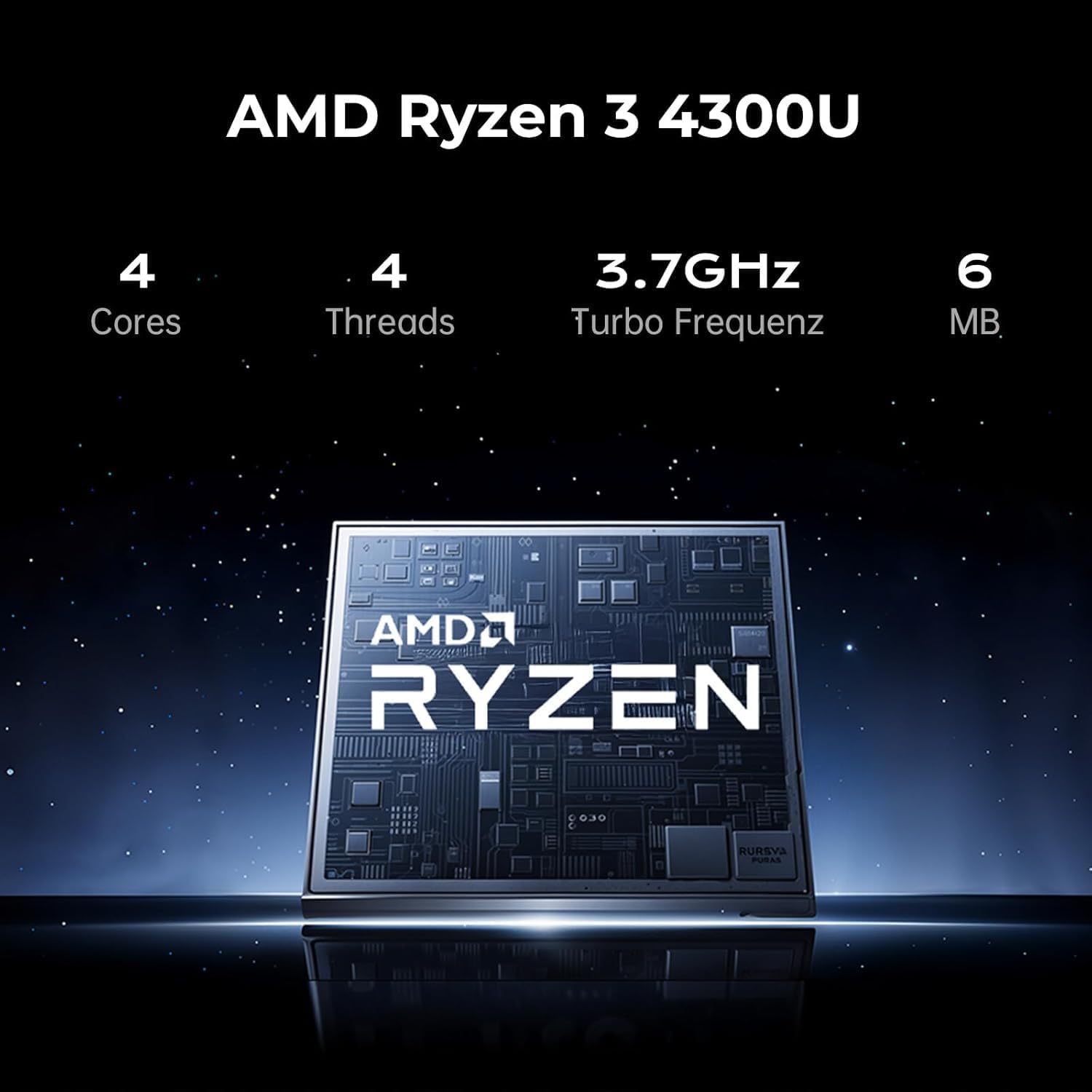 Gaming Laptop with AMD Ryzen 4300U Processor, 15.6' FHD Screen Laptop Computer with Radeon Graphics, 16GB RAM 512GB ROM Laptops Work Student Windows 11 Laptop, Wi-Fi, Type-C, HDMI, Webcam Cover Slide