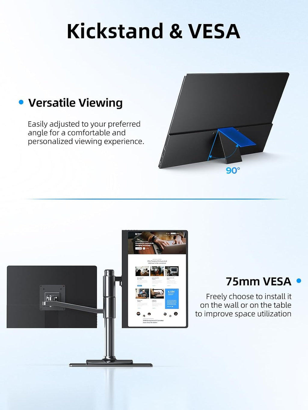 UPERFECT Touchscreen OLED Portable Monitor 14', 3K 2880x1800 | 120Hz | 0.1ms Portable Gaming Monitor, 500 Nits |120% DCI-P3 | 500000:1 | Ultra-Slim Design for Laptop Mini PC Phone Game Consoles