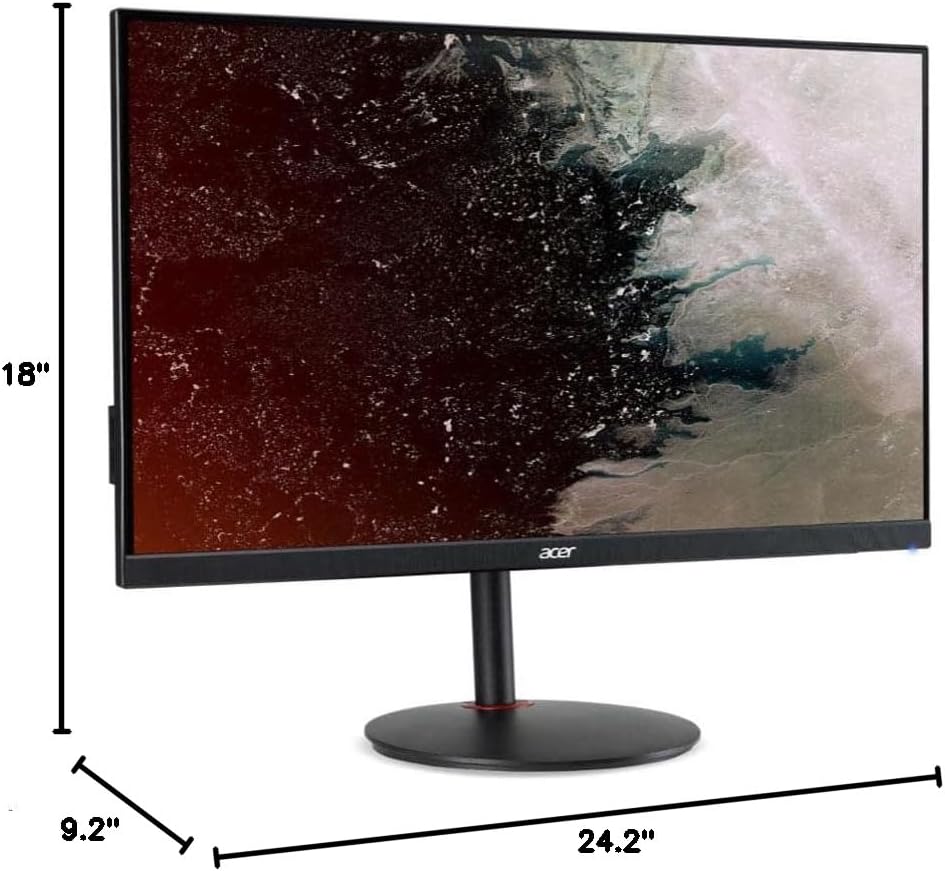 acer Nitro XV272U Vbmiiprx 27' Zero-Frame WQHD 2560 x 1440 Gaming Monitor | AMD FreeSync Premium Agile-Splendor IPS Overclock to 170Hz Up 0.5ms 95% DCI-P3 1 Display Port & 2 HDMI 2.0