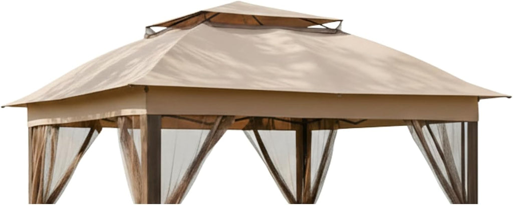 Garden Winds Reinforced RipLock 350 Replacement Canopy Top Cover Compatible with Joyside 11' X 11' Pop Up Gazebo Model JS-GWC-J01 - Beige