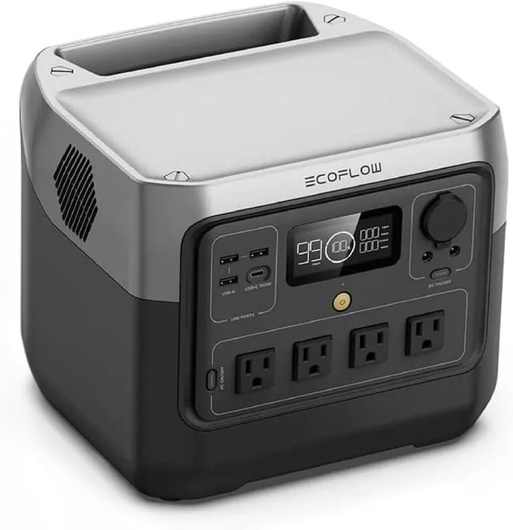 EF ECOFLOW Portable Power Station RIVER 2 Pro 700, 716Wh LiFePO4 Battery/70 Min Fast Charging, 4X800W (Up to 1600W) AC Outlets, X-Boost Solar Generator for Outdoor Camping,RVs,Emergency Backup