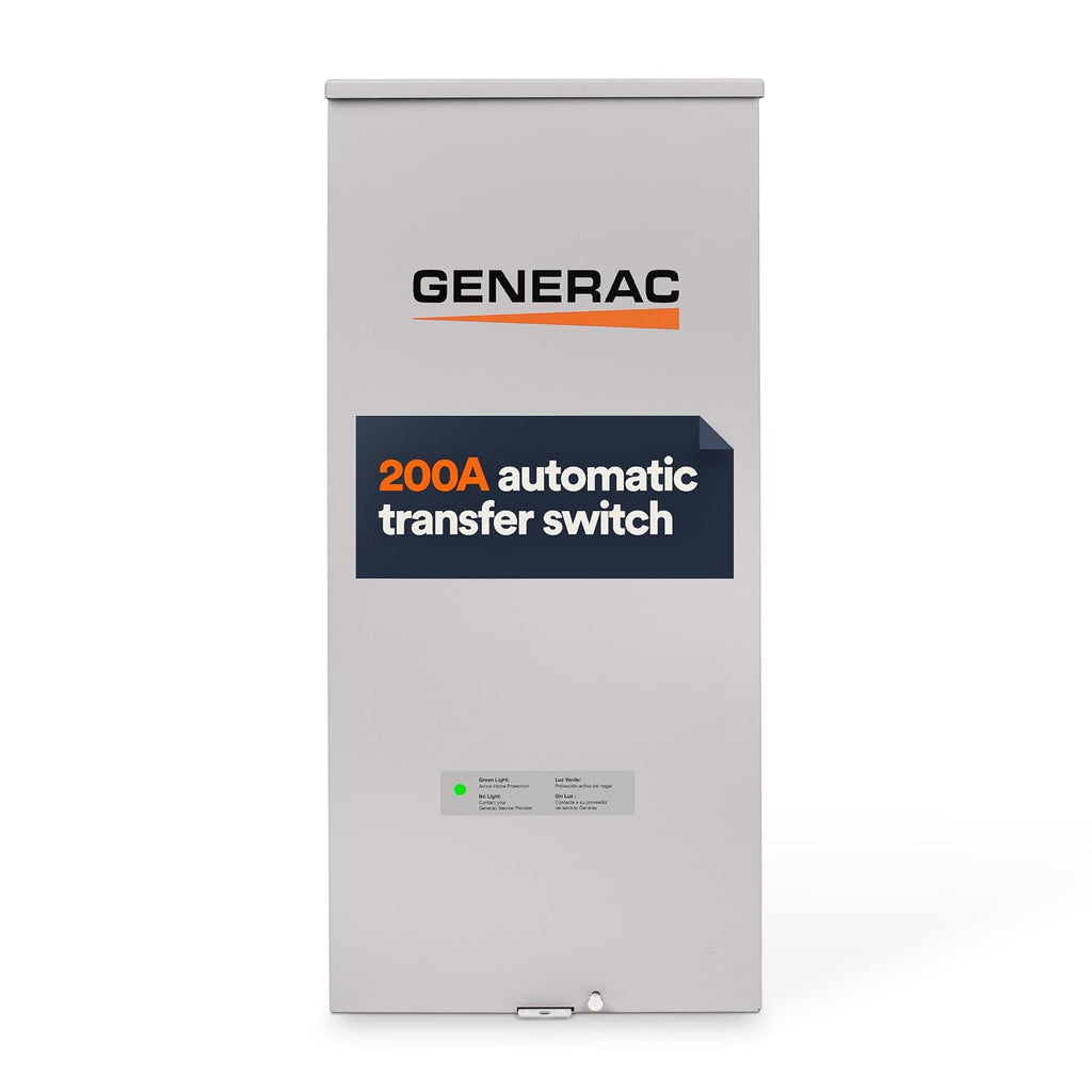 Generac Next Gen 200 Amp Automatic Generator Transfer Switch, Open Transition, Service Rated, Factory-Installed Whole-Home Surge Protection, Outdoor Enclosure