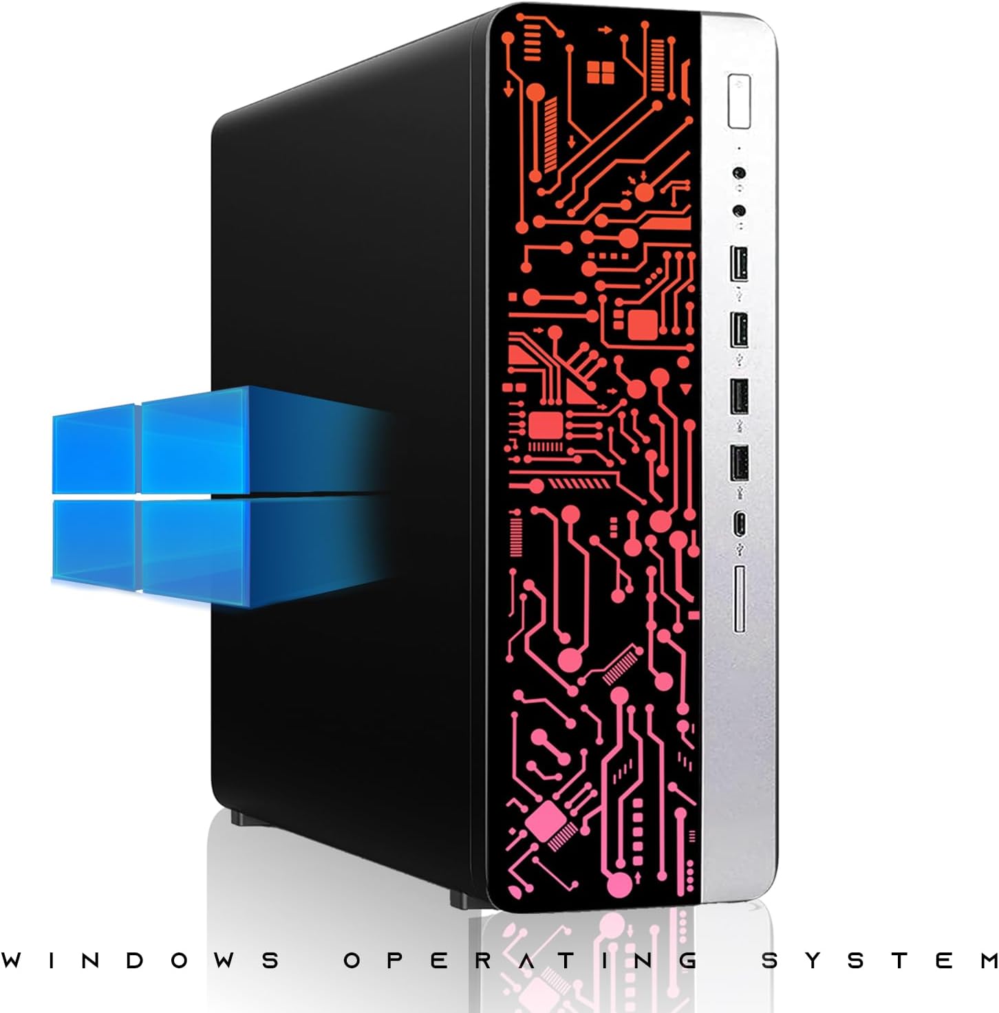 TechMagnet HP G4 Desktop RGB Computer PC Intel i7-8th Gen, 16GB DDR4 Ram 512GB SSD, Dual 24-inch Curved Monitor, RGB Speaker, Gaming Keyboard Mouse, 2X ARGB Fan WiFi, Windows 11 (Renewed)