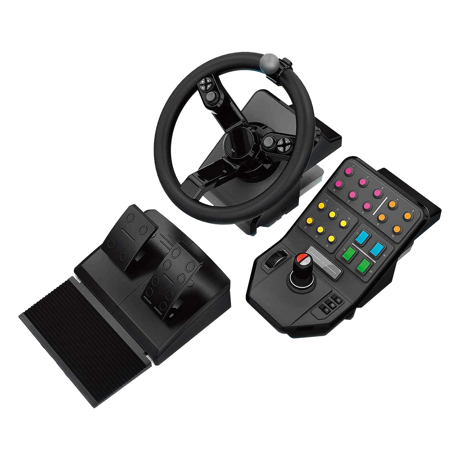 Logitech G Farm Simulator Heavy Equipment Bundle (2nd Gen) Controller for Farm Simulation 19 (or Older) Steering Wheel, Pedals, Vehicle Side Panel + Gaming Driving Force Shifter for PC/PS4 (Renewed)