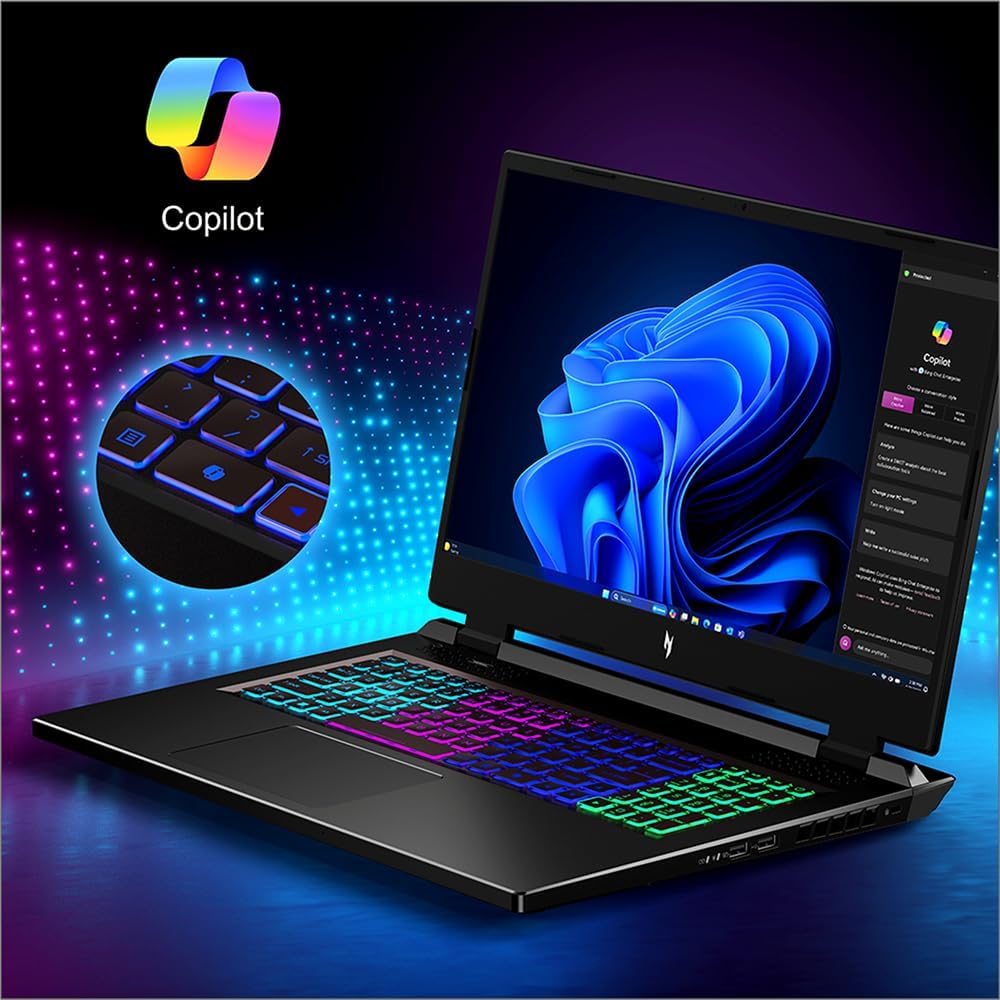acer Nitro 17 Gaming Laptop | AMD Ryzen 5 8645HS Hexa-Core AI Capable Processor | NVIDIA GeForce RTX 4050 Laptop GPU | 17.3' FHD IPS 165Hz Display | 16GB DDR5 | 512GB SSD | Wi-Fi 6E | AN17-42-R61S