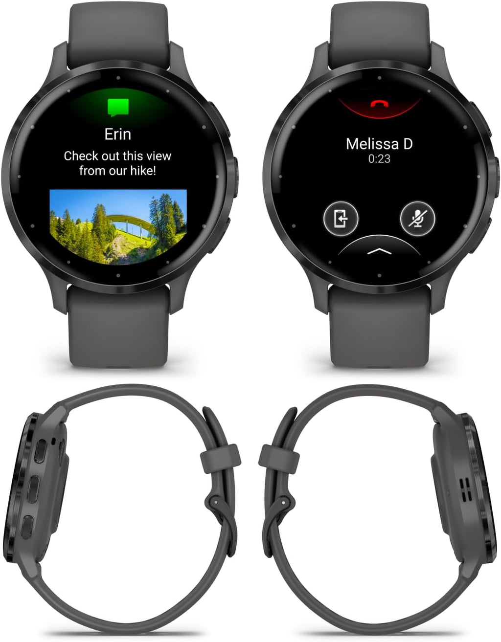 Garmin Venu 3S GPS Smartwatch AMOLED Display 41mm Watch, Advanced Health and Fitness Features, Up to 10 Days of Battery, Sleep Coach, Pebble Gray with Black Earbuds Bundle