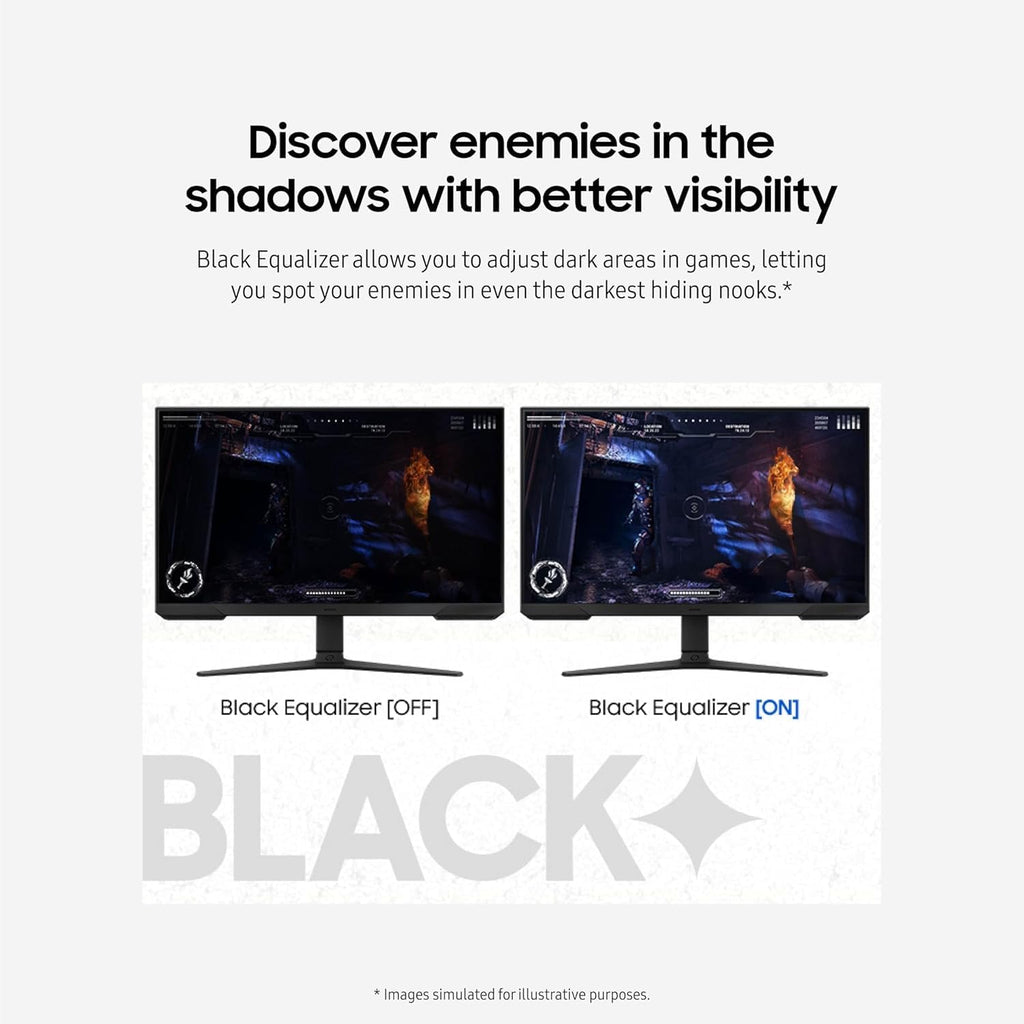 Samsung 24-Inch FHD Odyssey Gaming Monitor, 1ms, 180Hz, AMD FreeSync, Eye Saver Mode, Adjustable Stand, Black Equalizer, Virtual Aim Point, Flicker-Free, W/HDMI